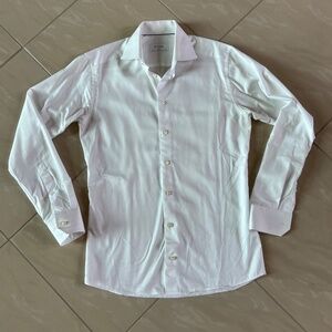 #2782 Eton Men's Slim fit Twill Dress White Shirt 37 14 1/2